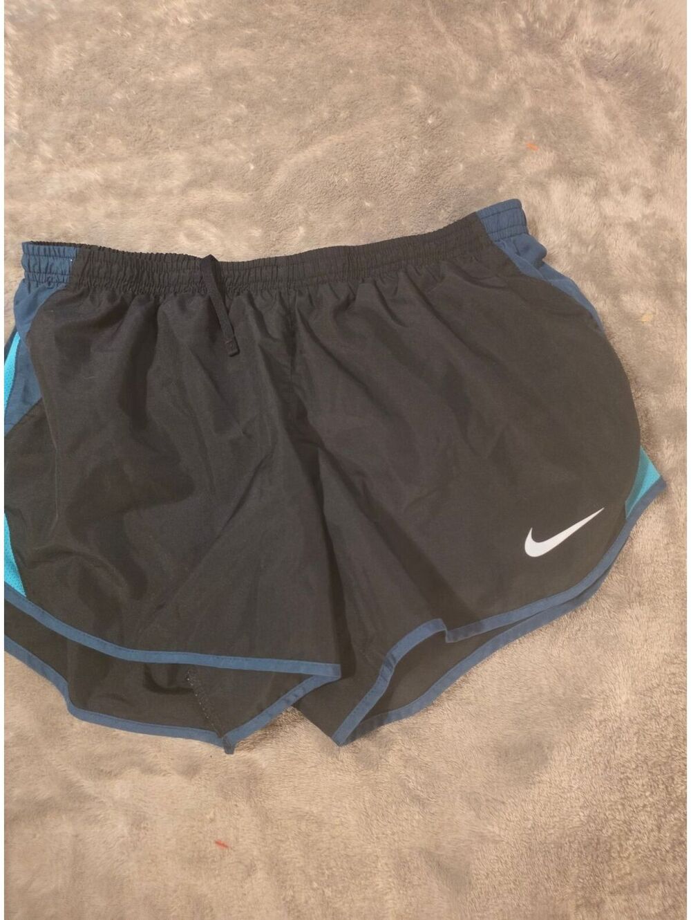 Nike Dri-FIT Black and Blue Athletic Running Shorts Size m